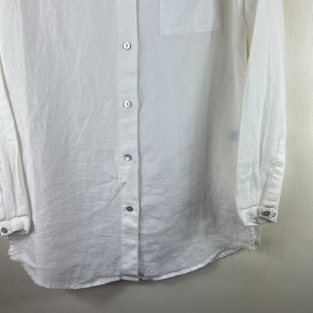 Tori Richard Honolulu White‎ Linen Shirt - Picture 4 of 13